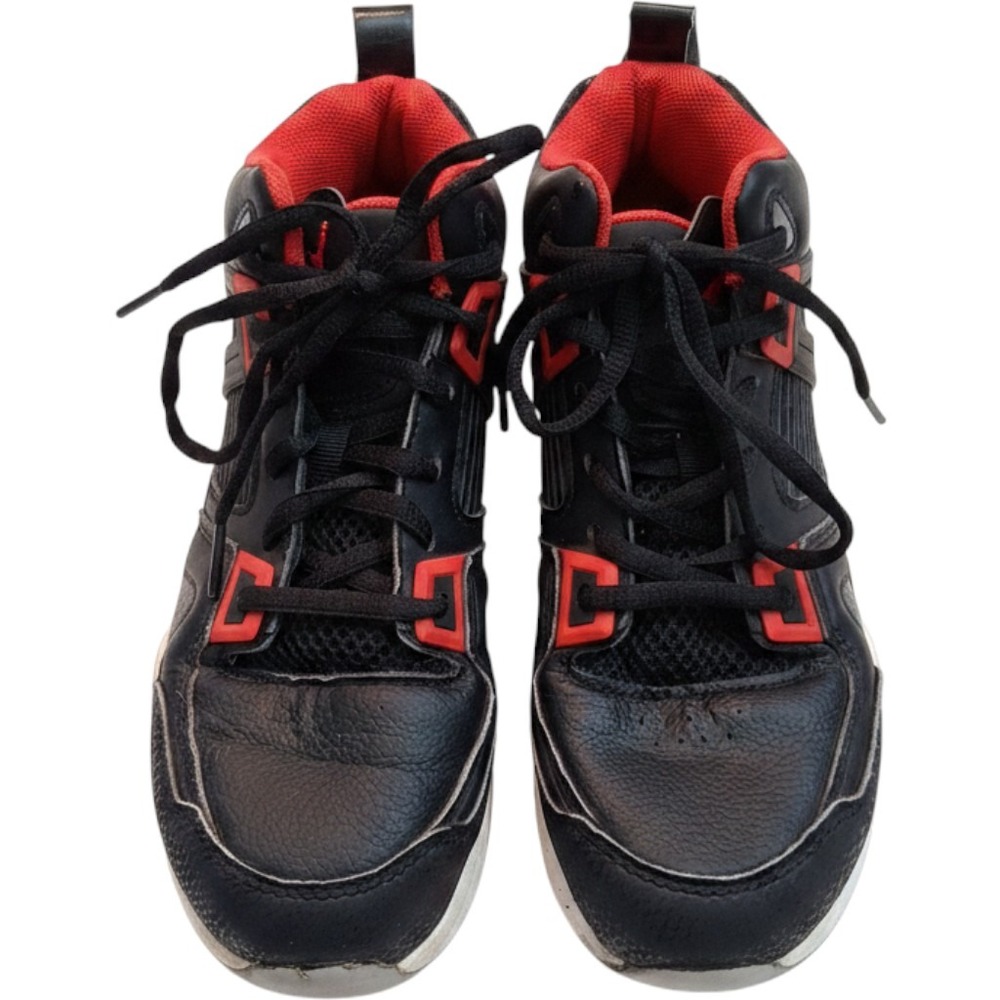 AND1 Basketball Sneakers Kids Size 2 Black Red High Top Athletic Shoes